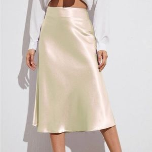 ~ F R E E ~ Satin Mid Length Skirt